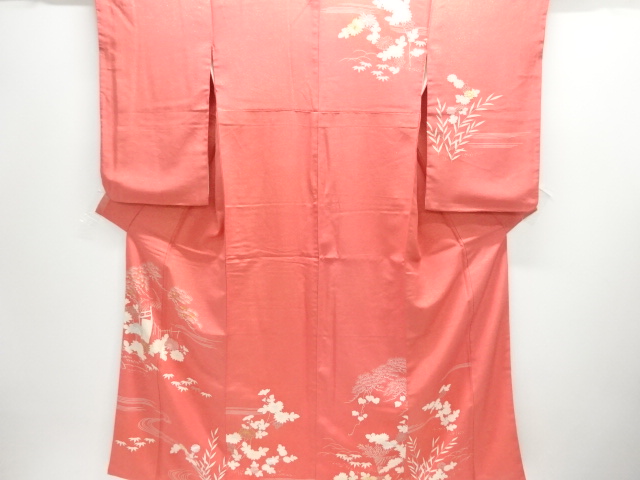 JAPANESE KIMONO / HOMONGI / SILK / EMBROIDERY / FLOWERS